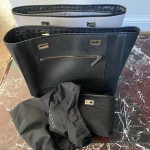 Lo & Sons Seville Tote system: light gray shell, Prima Shell + Travel Shell EUC